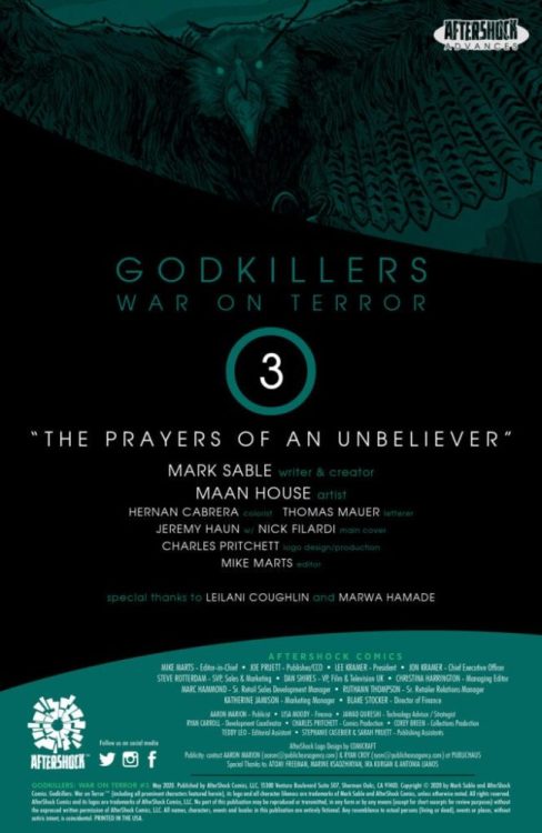 AfterShock Exclusive Preview - GODKILLERS: WAR ON TERROR #3
