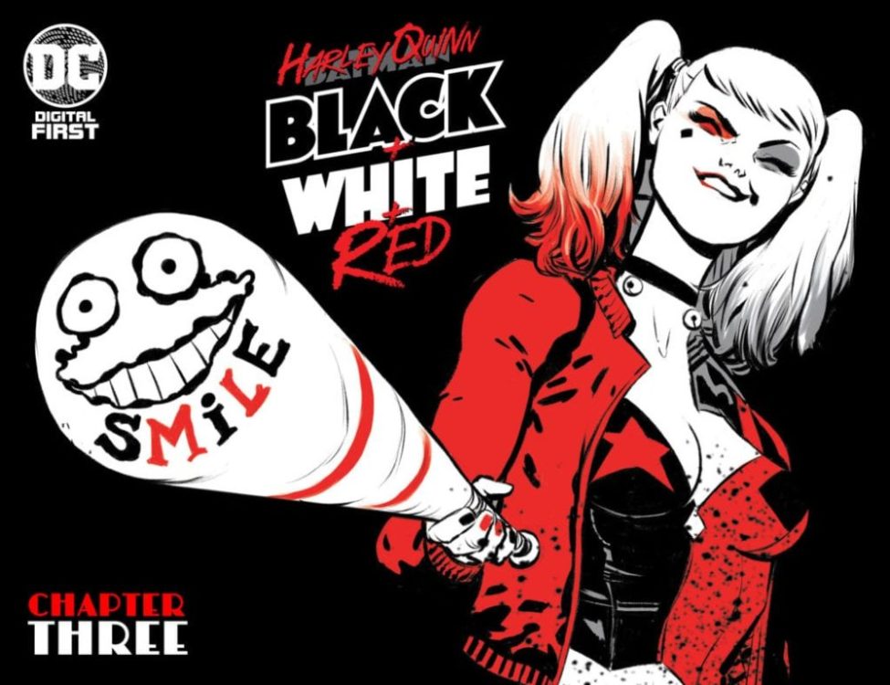 Harley Quinn Black+White+Red, cover