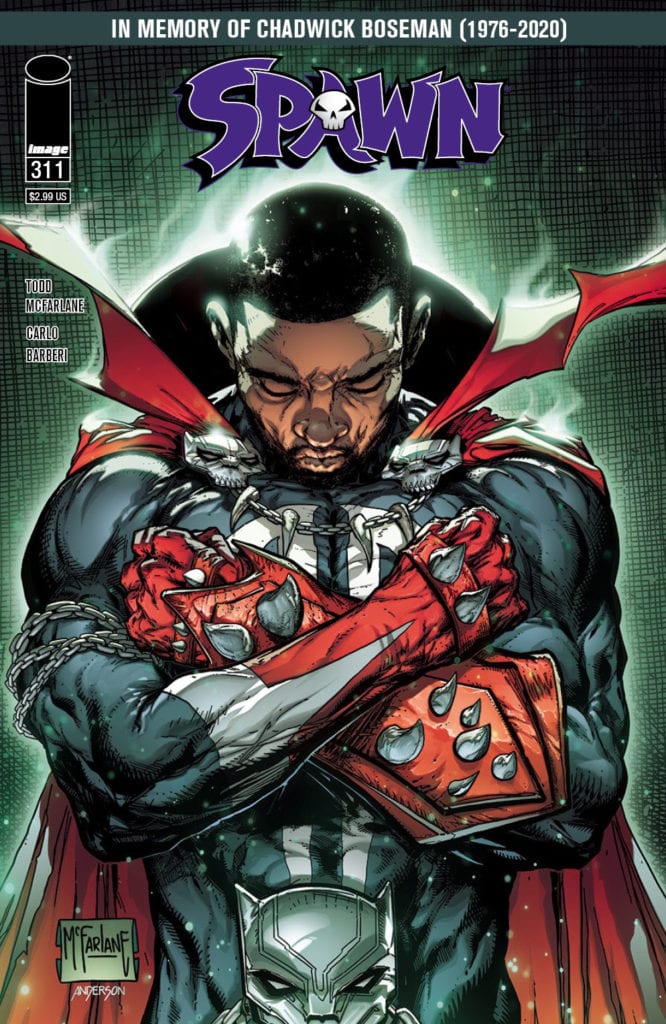 Spawn #311, McFarlane cover (Chadwick Boseman)