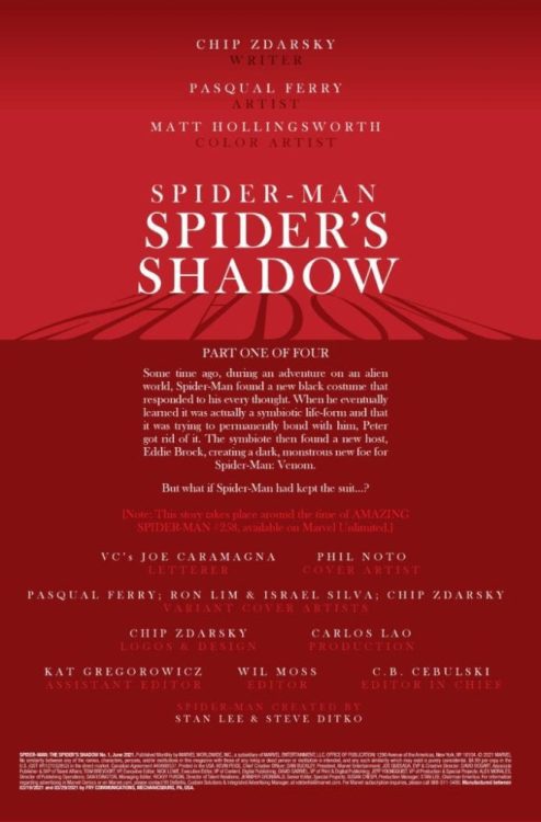 SPIDER-MAN SPIDERS SHADOW #1 (OF 4)