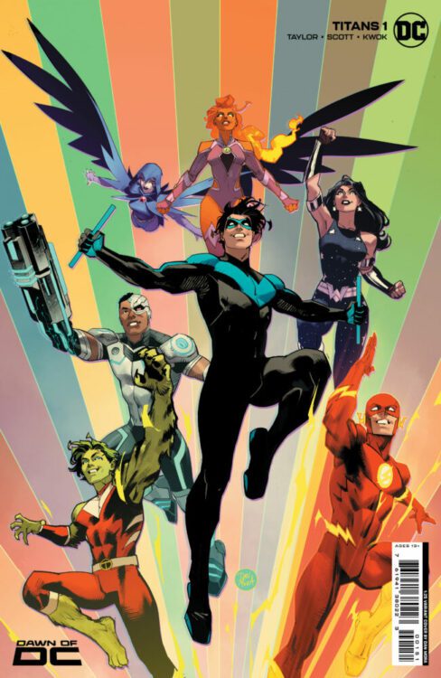TITANS #1 is written by Tom Taylor, with art by Nicola Scott, Annette Kwok drops the colors, and you will read Wes Abbott's letter work. About the issue: OUT OF THE SHADOWS The Dark Crisis is over, and the Justice League is no more. Now, a new team must rise and protect the Earth…Titans, go! The Teen Titans are ready to grow up. Each member joined as a much younger hero, certain that one day they’d be invited to join the Justice League. But the time has come for them not to join the League…but to replace it! Are the no-longer-teen heroes ready for the big leagues? Danger lurks around every corner as heroes and villains alike challenge the new team before they’ve even begun. Will the DCU ever be the same? Find out in this landmark first issue brought you by the all-star creative team of Tom Taylor (Nightwing, DCeased) and Nicola Scott (Wonder Woman Historia, Earth 2)!