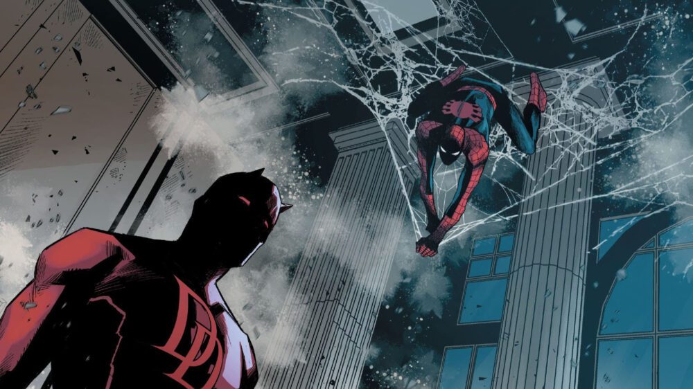 marvel comics daredevil spider-man marco checchetto