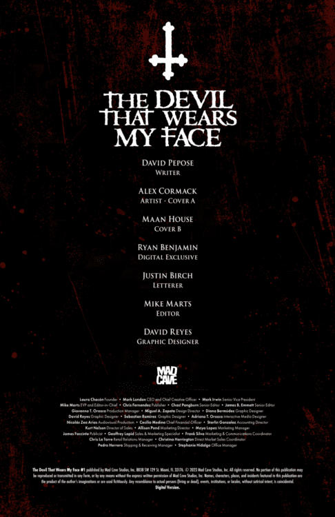 Review: THE DEVIL THAT WEARS MY FACE #1 - A New Twist On A Familiar Tale