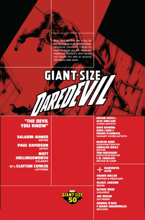 marvel comics exclusive preview giant-size daredevil kingpin
