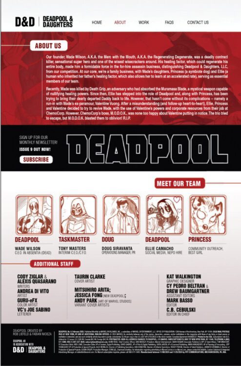 marvel comics exclusive preview deadpool