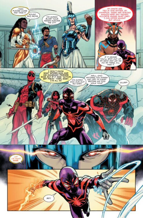 marvel comics exclusive preview miles morales spider-man deadpool