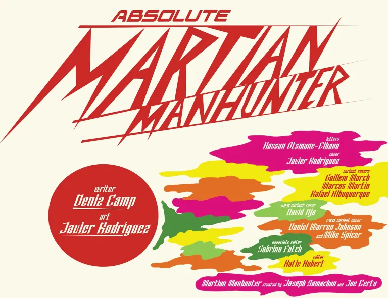 Absolute Martian Manhunter #1 Credits Page