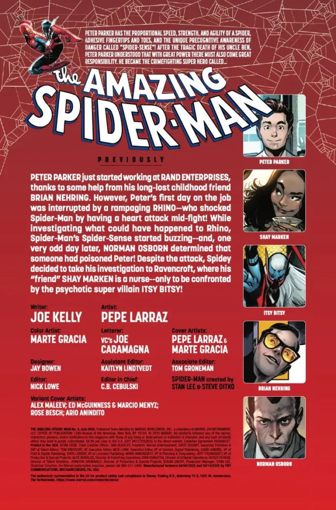 The opening credits page.