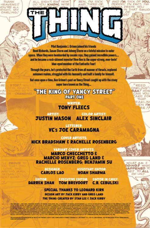 marvel comics exclusive preview the thing fantastic four