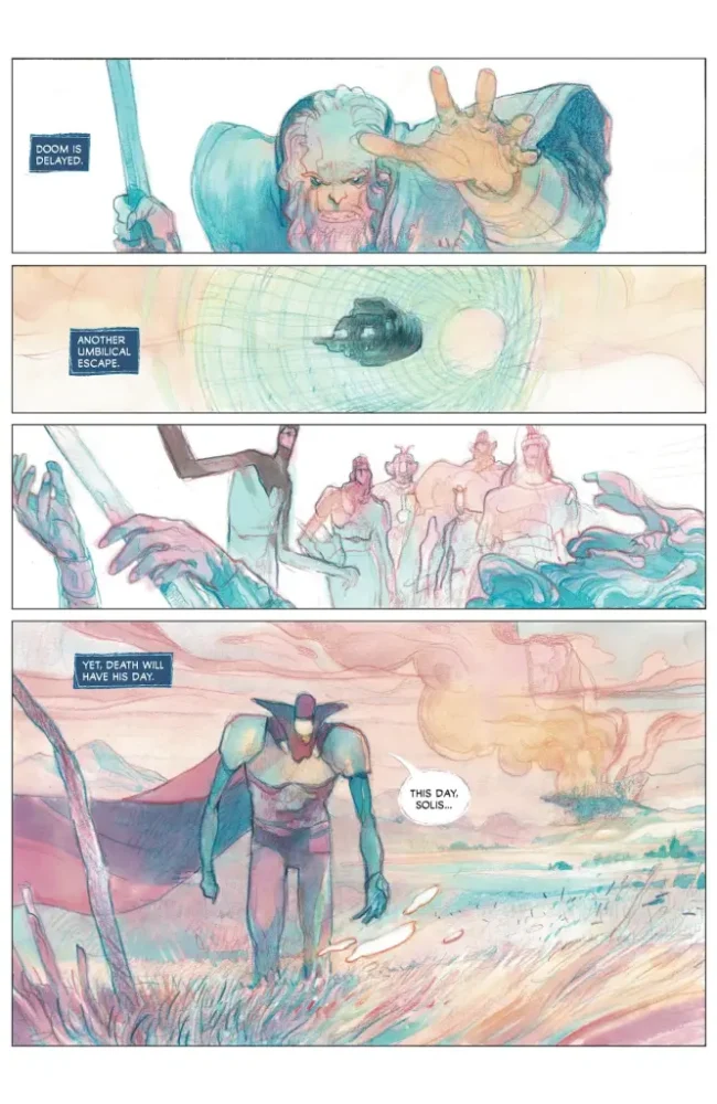 We are introduced to Death, The Black Racer.