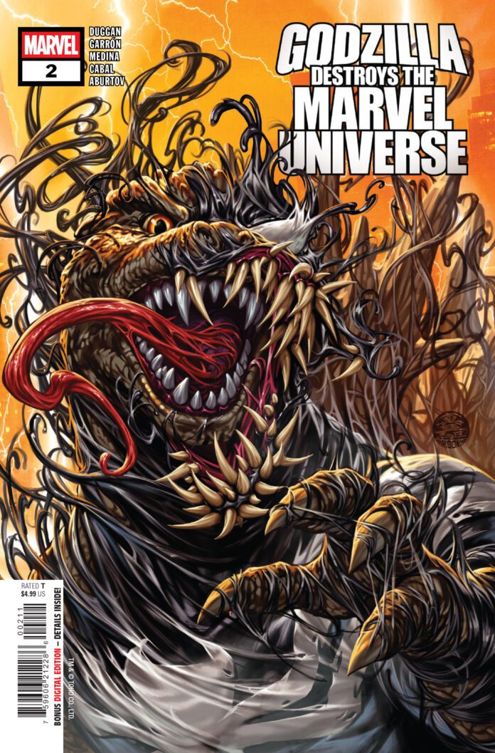 GODZILLADESTROYSMU2025002_Preview-1 marvel comics exclusive preview godzilla destroys the marvel universe