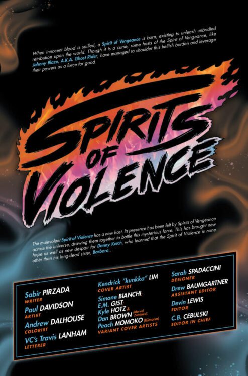 marvel comics exclusive preview spirits of violence ghost rider