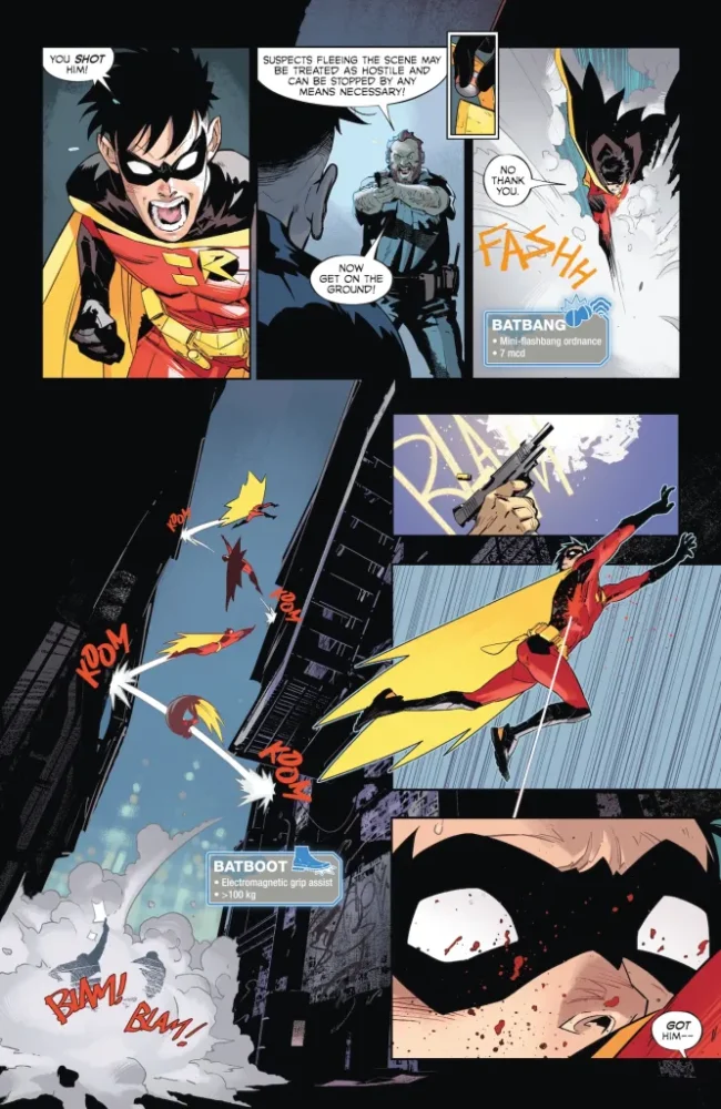 Robin runs from the police.