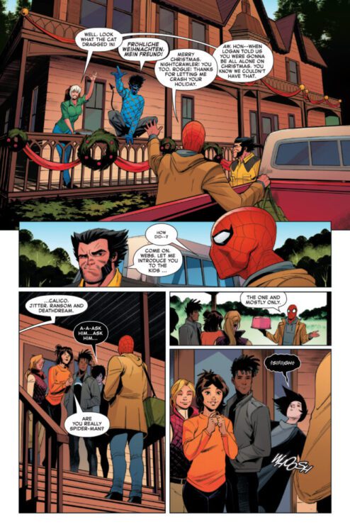 marvel comics exclusive preview spider-man holiday spectacular fantastic four daredevil iron man x-men