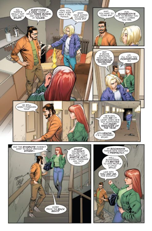 marvel comics exclusive preview venom spider-man mary jane paul