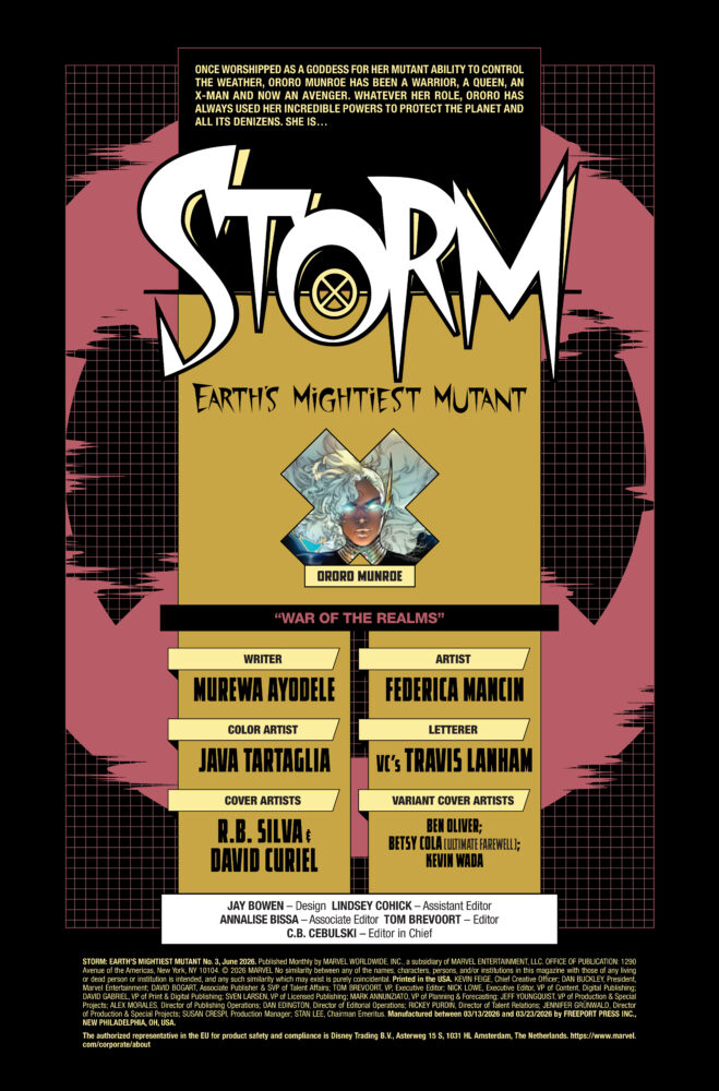 marvel comics exclusive preview storm x-men