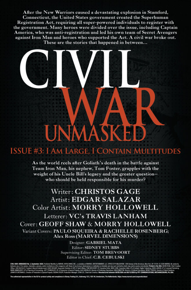 marvel comics exclusive preview civil war unmasked