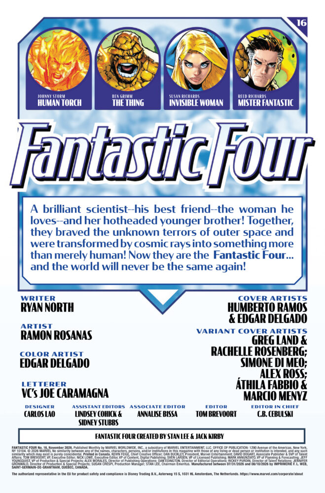 marvel comics exclusive preview fantastic four
