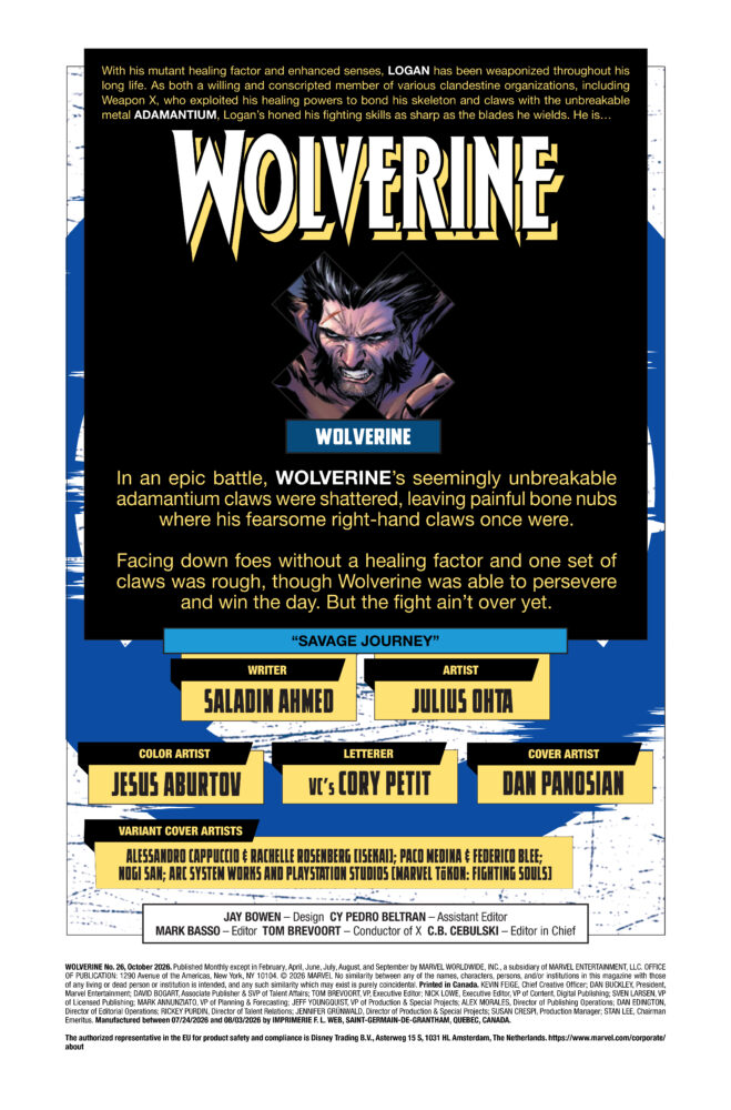 marvel comics exclusive preview wolverine logan x-men