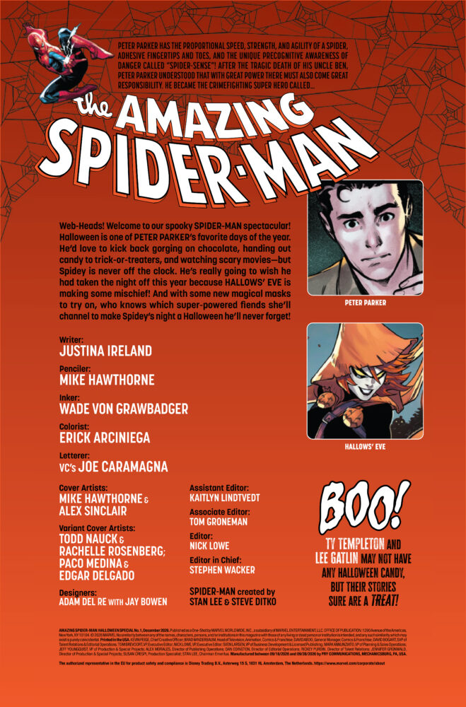marvel comics exclusive preview amazing spider-man halloween special