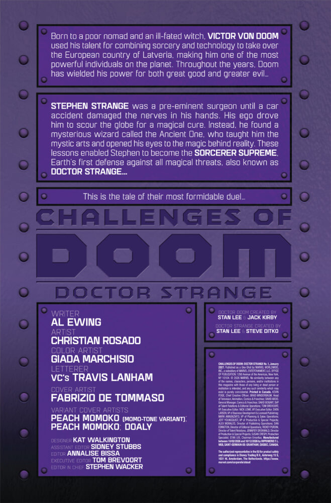 marvel comics exclusive preview challenges of doom doctor doom doctor strange