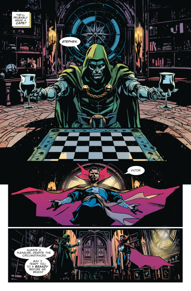 marvel comics exclusive preview challenges of doom doctor doom doctor strange